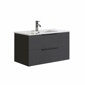 Servantskap Fovere Ribb matt svart - A-collection