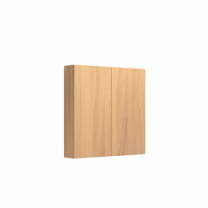 Dansani Overskap 2 dører 80*80*16 cm Glatt, Lys eik