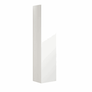 Dansani Høyskap 1 dør 160*40*30 cm Glatt, R, Hvit matt