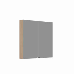Dansani Speilskap Style 2 dører 80*80 cm Lys eik,Stikkontakt