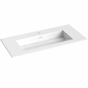Korsbakken Bad Corian 100 servant med skrå bunn, hvit matt