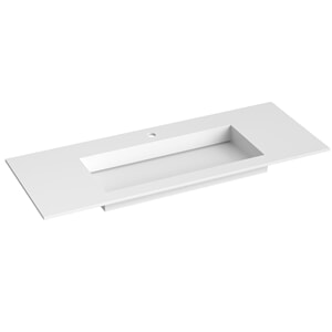 Korsbakken Bad Corian 120 servant med flat bunn, hvit matt