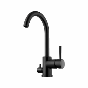 Tapwell EVO 184 matt sort kjøkkenbatteri med avstengning