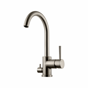 Tapwell EVO184 brushed nickel kjøkkenbatteri med avstengning
